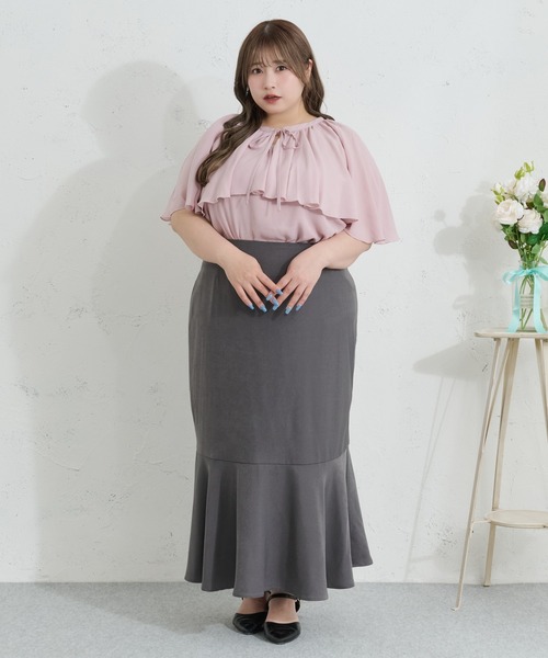 「Louiosy」 ノースリーブブラウス 4L ピンク レディース_画像7