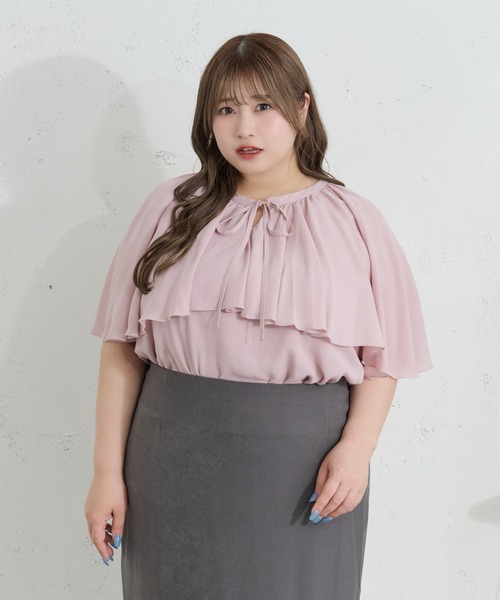 「Louiosy」 ノースリーブブラウス 4L ピンク レディース_画像8