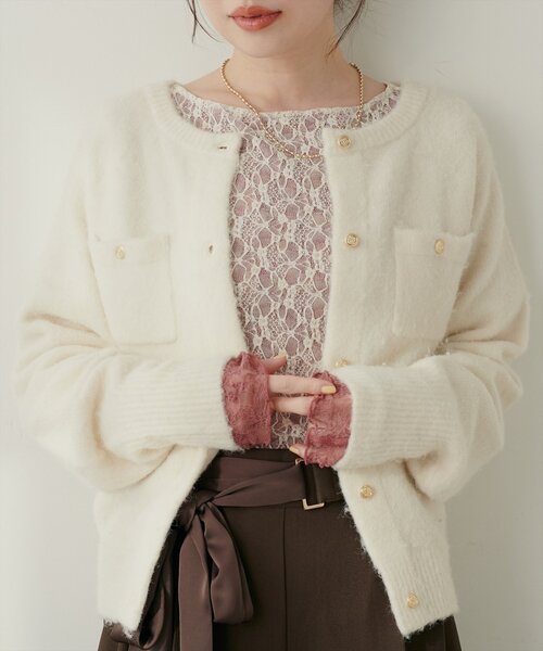 「natural couture」 長袖カットソー FREE ミント レディース_画像7