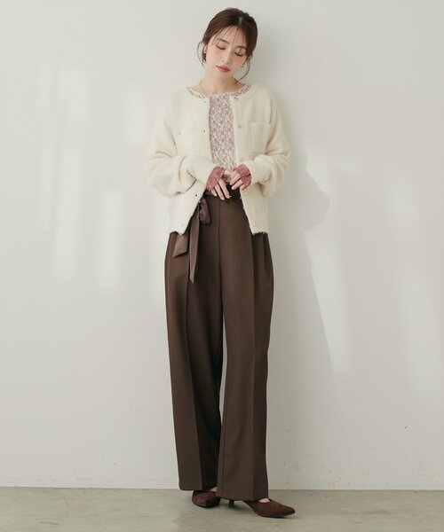 「natural couture」 長袖カットソー FREE ミント レディース_画像9