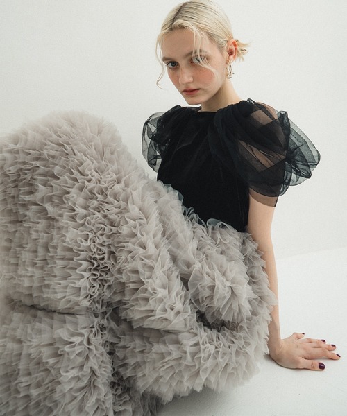 【run】et.UNiVER ドレス Mサイズ et.UNiVER ドレス Velour Ruffle Dress : ZOZOTOWN Yahoo!店 - 通販