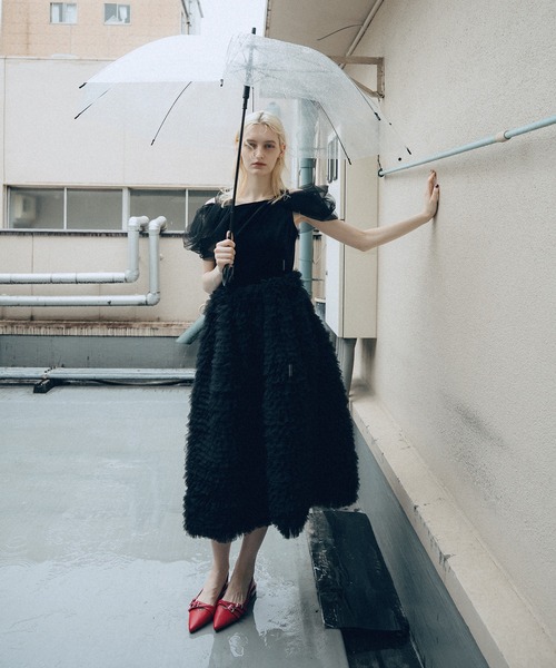 et.UNiVER ドレス Velour Ruffle Dress : ZOZOTOWN Yahoo!店 - 通販
