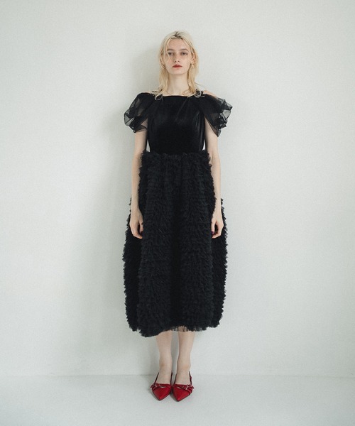 【run】et.UNiVER ドレス Mサイズ et.UNiVER ドレス Velour Ruffle Dress : ZOZOTOWN Yahoo!店 - 通販