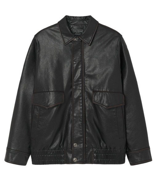 GUESS メンズ革ジャン、レザージャケット｜コート、ジャケット