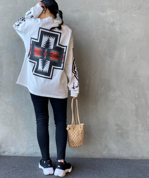 PENDLETON - PENDLETON(ペンドルトン) ブルゾン サイズM レディース美品  - グレー×黒×マルチ 長袖/秋/冬 PENDLETON tシャツ 「PENDLETON/ペンドルトン」 別注 バック