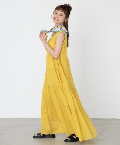 記念日 ワンピース カラフルティアードワンピース 品質保証