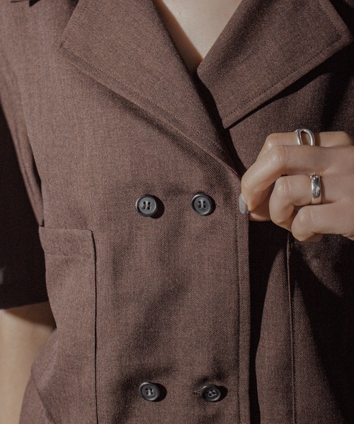 ブラウス シャツ LINEN LIKE SHIRT JACKET レディース ANOGH ブラウス シャツ LINEN LIKE SHIRT JACKET レディース