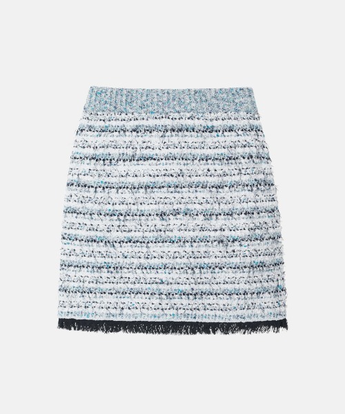 LE CIEL BLEU ツイードニットミニスカート / Tweed Knit LE CIEL BLEU スカート ツイードニットミニスカート / Tweed