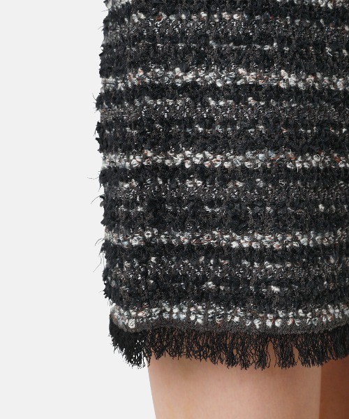 LE CIEL BLEU ツイードニットミニスカート / Tweed Knit LE CIEL BLEU スカート ツイードニットミニスカート / Tweed