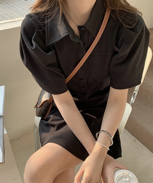 FREE STYLISTS ワンピース YUGA_YGMC ボリュームスリーブ フレアミニ