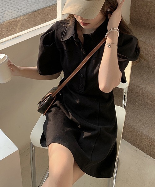 FREE STYLISTS ワンピース YUGA_YGMC ボリュームスリーブ フレアミニ