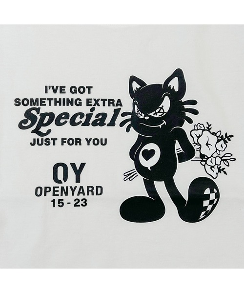 OY（オーワイ） tシャツ 半袖 「OY/オーワイ」BLACK CAT CROP/ブラック