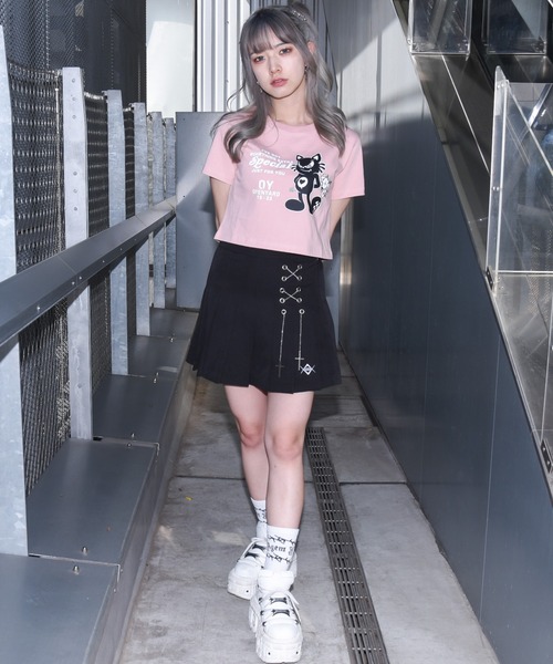 OY - OY/オーワイ　BLACK CAT CROP/ブラックキャット クロップ 半袖 OY/オーワイ』BLACK CAT CROP/ブラックキャット クロップ 半袖