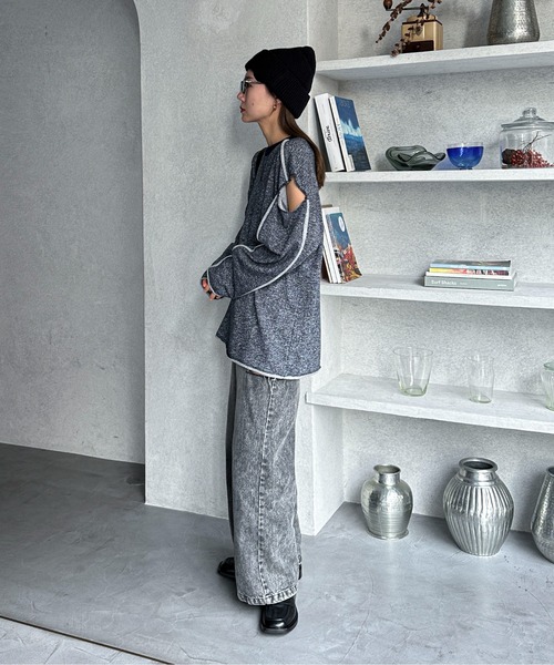 feepur（フェピュール） スウェット アームスリットルーズラメ