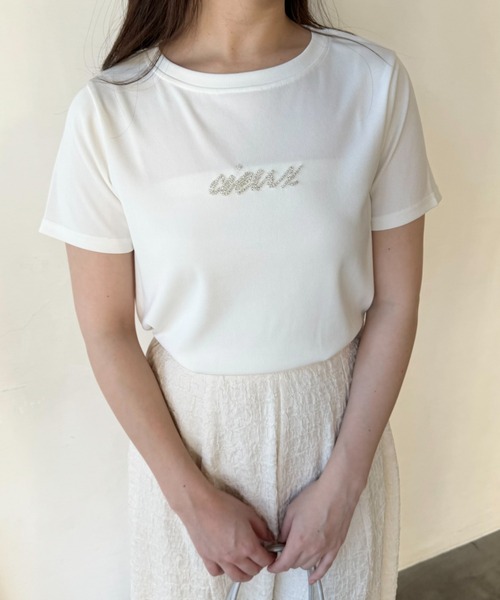 みゃ mysty woman tシャツ ビジューロゴTシャツ 109869 レディース