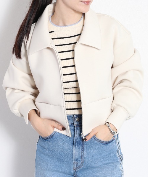 cepo（セポ） カーディガン さらもちダンボールエリツキジップ