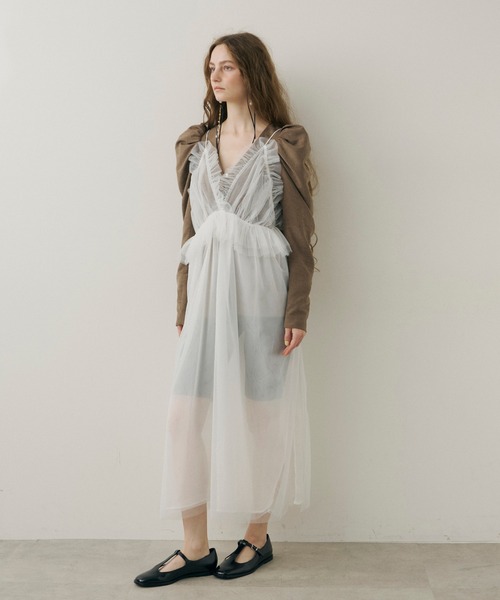 J1U by LA BELLE ETUDE ワンピース ランジェリーペプラムルーズキャミ