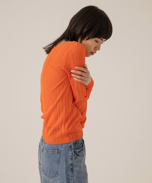 レディース ニット 「eL」14G Random Stripe Sheer Pullover/103543｜zozo｜23