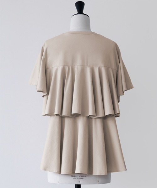ブラウス シャツ フレアスリーブティアードトップス レディース ELFRANK tシャツ フレアスリーブティアードトップス「洗える