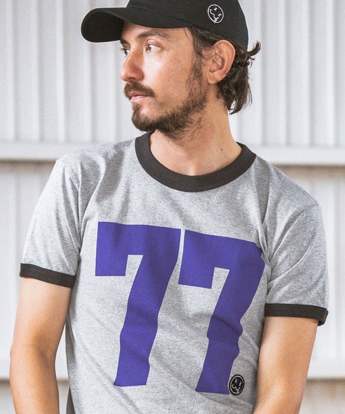 seventy seven tシャツ mt8993- middle onz S-S ringer t-shirts (big