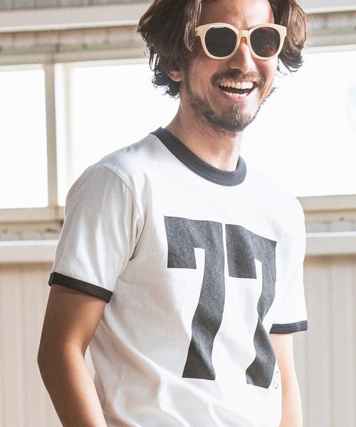 seventy seven tシャツ mt8993- middle onz S-S ringer t-shirts