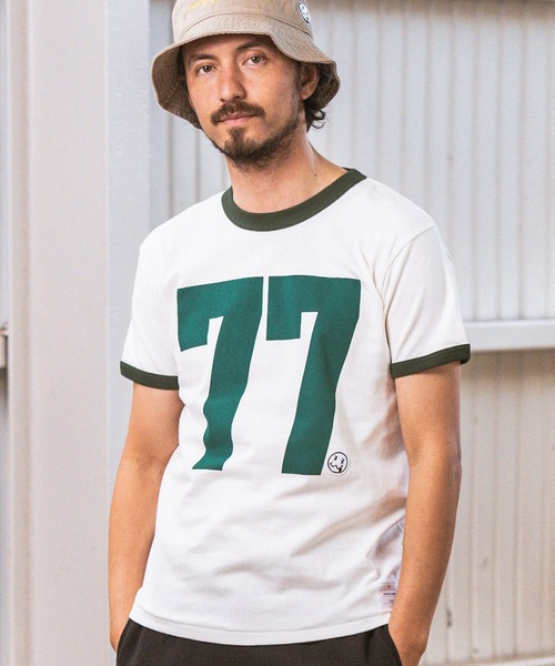 seventy seven tシャツ mt8993- middle onz S-S ringer t-shirts