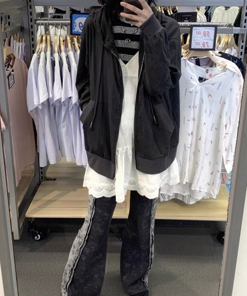 Mayree ワンピース 「Mayree」レースフリルチュニックワンピース