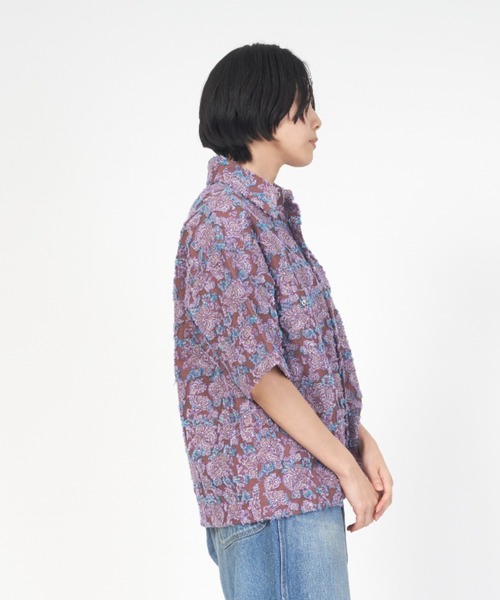 ブラウス シャツ BOTANICAL JACQUARD BLOUSE ボタニカル ジャガード ブラウス 半袖 レディース メンズ THE SHINZONE ブラウス シャツ BOTANICAL JACQUARD BLOUSE