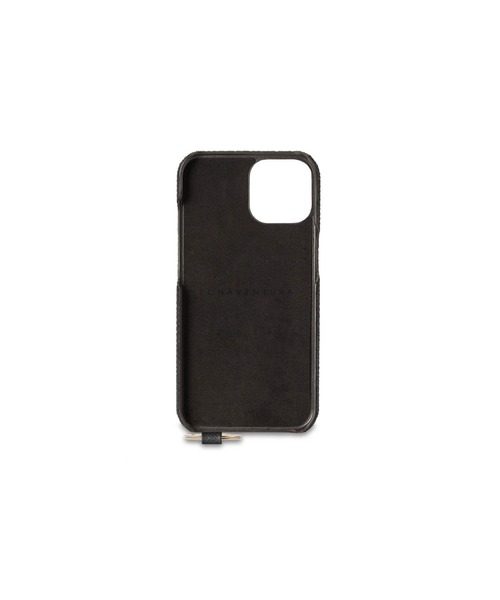 BONAVENTURA iPhoneケース 12/12pro ブラック iPhone 12 / 12 Pro) バックカバーケース シュリンクレザー