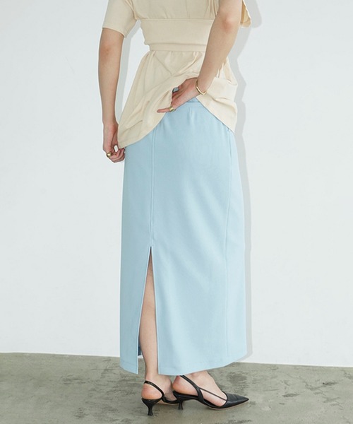 CLANE（クラネ） ロング スカート RIB STRIPE STRAIGHT SKIRT