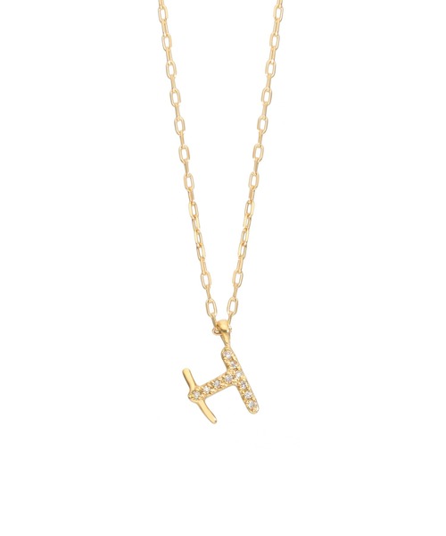Jewel closet by L&Co. ネックレス K18 ダイヤモンド イニシャル