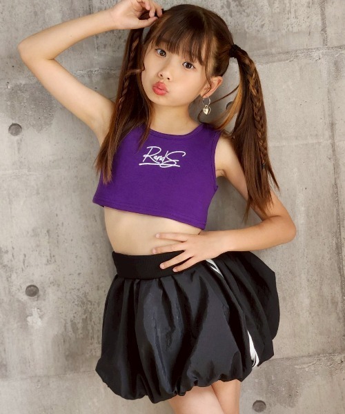 RandS タンクトップ 肌着 スポブラ風ショートタンク キッズ 子供服