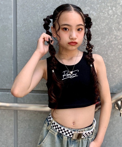 RandS タンクトップ 肌着 スポブラ風ショートタンク キッズ 子供服