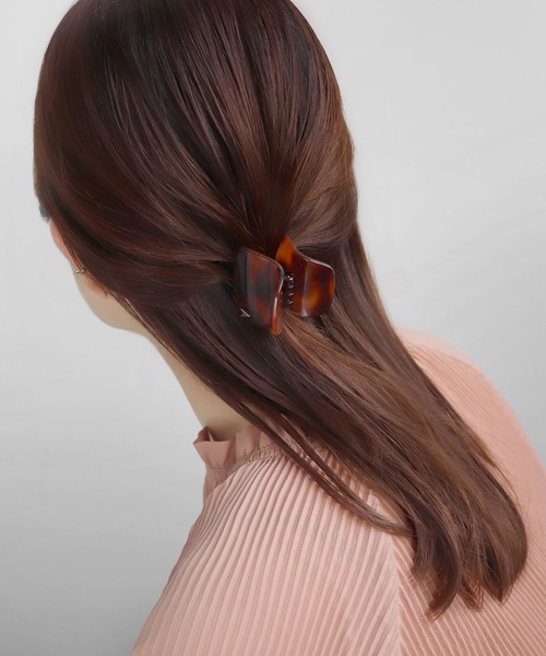 ヘアクリップ フランス製マーブルバンス「M」の画像