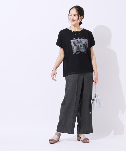 DRESKIP tシャツ 着るだけで旬な着こなしに フロントチュール