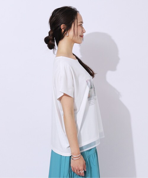 tシャツ ブリティッシュチューリッププリントＴシャツ レディース チューリッププリントTシャツ | レディースファッション通販
