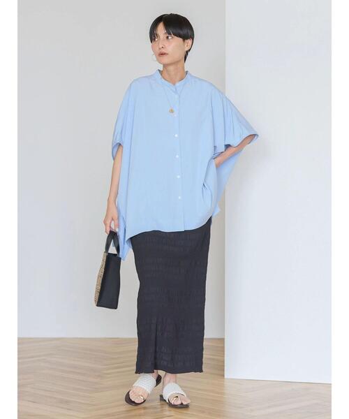 ブラウス シャツ 「接触冷感」 パフスリーブシャツ レディース AMERICAN HOLIC シャツ ブラウス 接触冷感ポンチョフレンチ