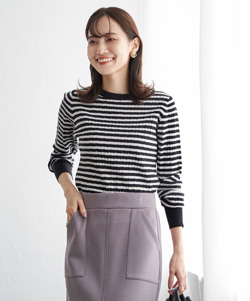 IKKA LOUNGE ニット セーター ミニケーブルニットプルオーバー