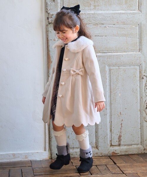 anyfam ウールブレンドコート　美品　L any FAM コート アウター ウールライクコート キッズ 子供服