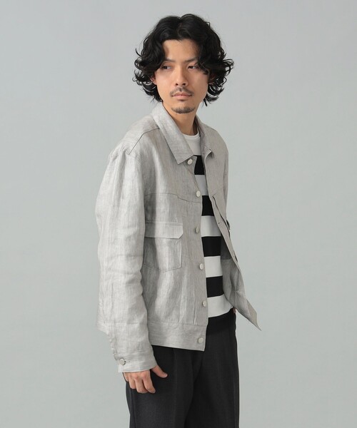 ブルゾン アウター 「別注」Jeanik / リネン 2ndタイプ ブルゾン メンズの画像