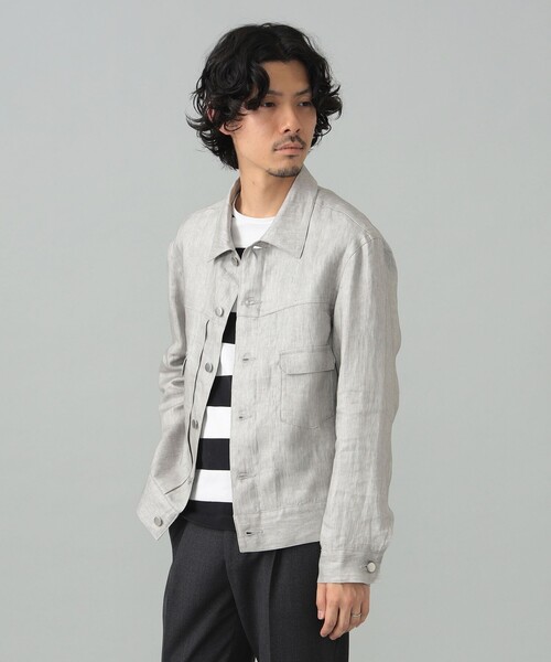ブルゾン アウター 「別注」Jeanik / リネン 2ndタイプ ブルゾン メンズの画像