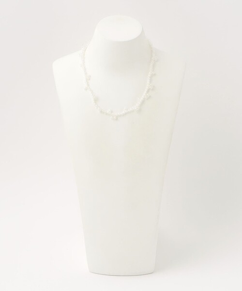 ＜TOILE＞GLASS BEADS NECKLACE CLEAR/ネックレス STEVEN ALAN ネックレス 「TOILE」GLASS BEADS NECKLACE CLEAR