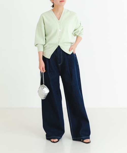 デニム ツーピース セット レトロ ワイド パンツ 2色展開 trim_ofcrs_item28dabae86f1711e