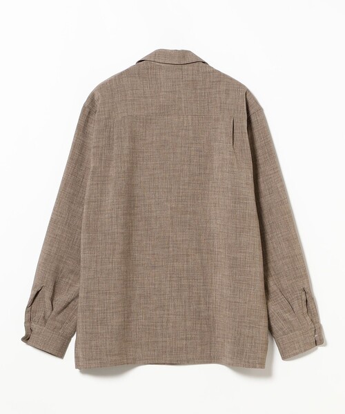 【レア未使用に近い】BEAMS＋リネン混オープンカラー半袖シャツ爽やかなホワイト セール】リネン オープンカラー シャツ（シャツ/ブラウス