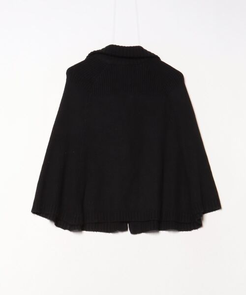 「22 OCTOBRE」 ニットポンチョ - ブラック レディース_画像2
