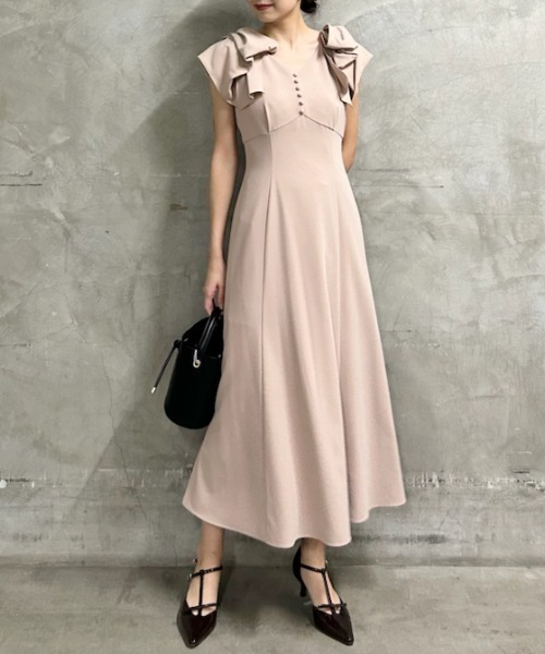 SNIDEL ワンピース リボンショルダードレス : ZOZOTOWN Yahoo!店