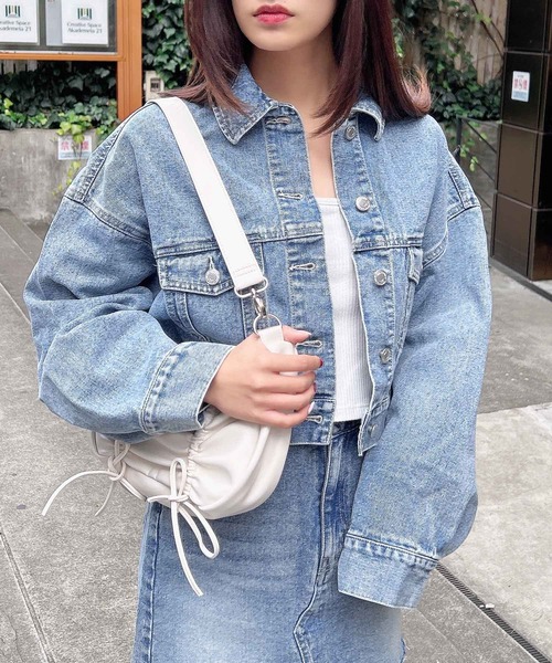 INGNI デニムジャケット gジャン クロップド丈Gジャン レディース