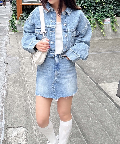 INGNI（イング） デニムジャケット gジャン クロップド丈Gジャン