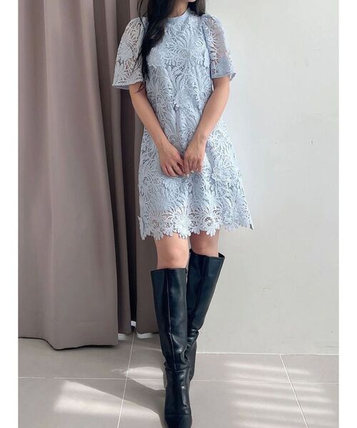 MERCURYDUO（マーキュリーデュオ） ワンピース 3Dスカラップレースミニ