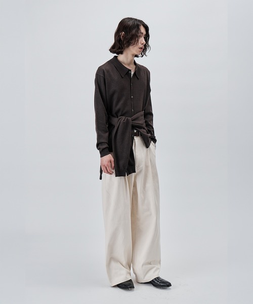 SINSS カーディガン Knit polo cardigan / ニットポロカーディガン